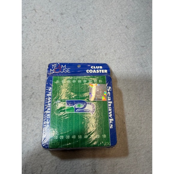 Seattle Seahawks NFL Club Coasters 4 Pack‎ Team Mouse Football Fan Gift - Picture 1 of 3